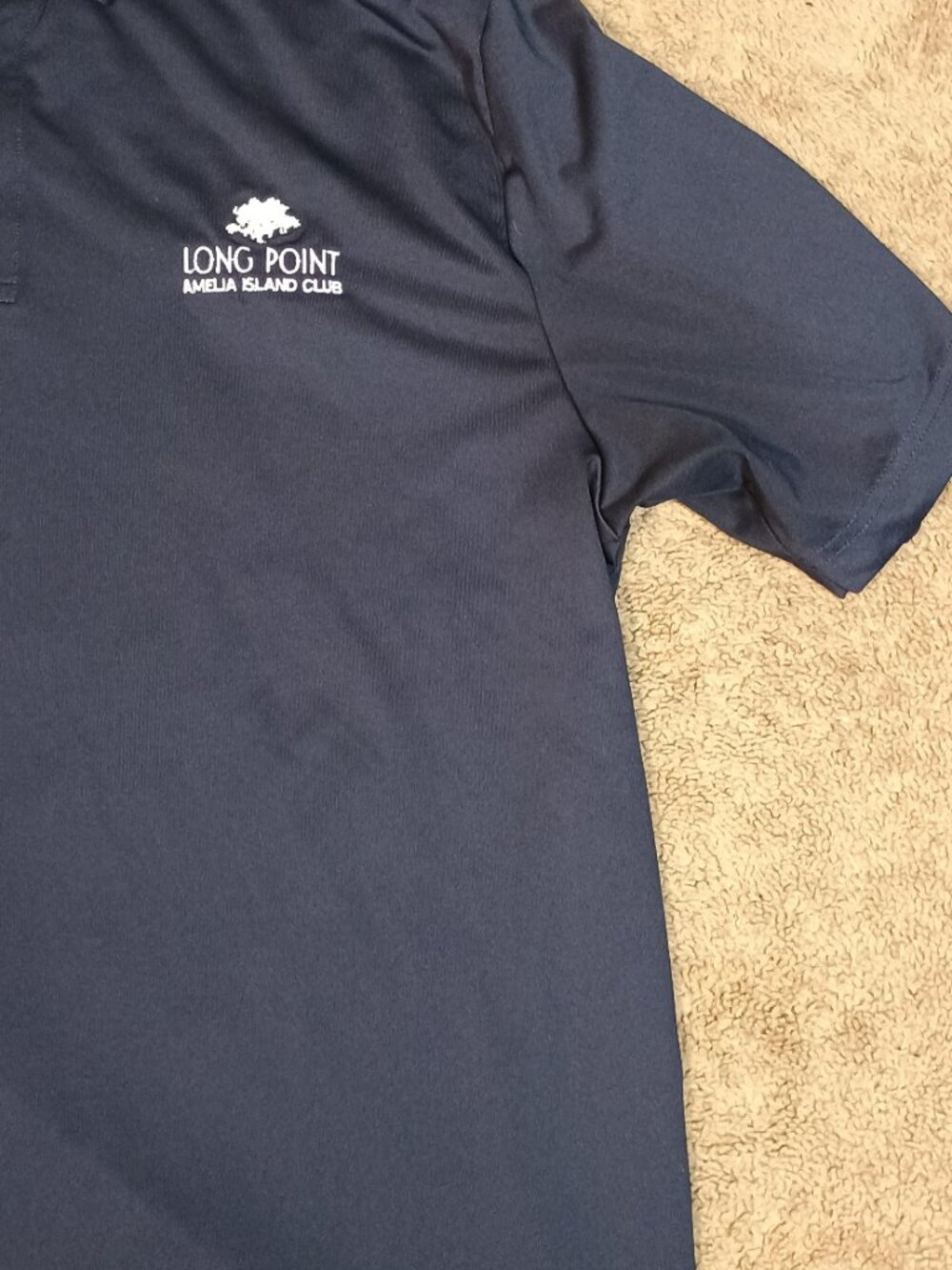 Under Armour/Polo Shirt/Mens L Navy Golf Amelia Island Club Athleisure Performan - Picture 6 of 8